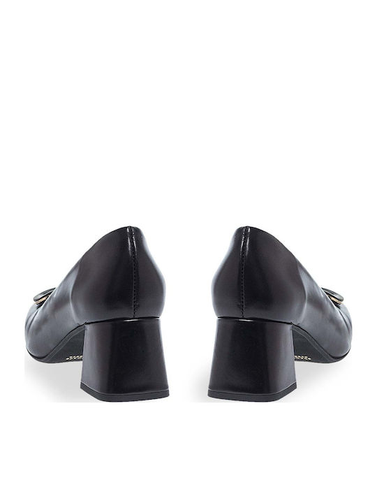 Leder Pumps Schwarz