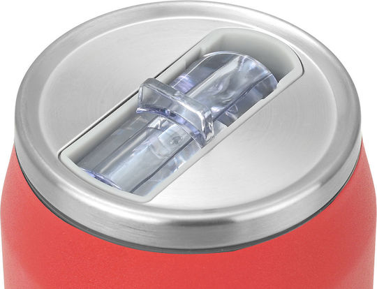 Estia Travel Cup Save the Aegean Recycelbar Glas Thermosflasche Rostfreier Stahl / Kunststoff BPA Frei 500ml Olympiakos BC mit Stroh