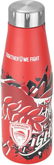 Estia Travel Flask Save the Aegean Recyclable Thermos Bottle Stainless Steel BPA Free 500ml Olympiacos BC Edition Together We Fight