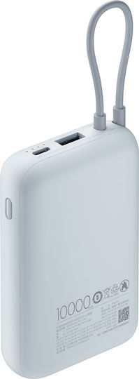 Xiaomi BHR9073GL Integrated Type-C Power Bank 10000mAh 22.5W με Θύρα USB-A και Θύρα USB-C Ice Blue