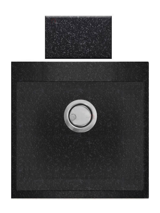 Sanitec Ultra Granite Drop-In Sink Synthetic Granite W50xD50cm Grafite
