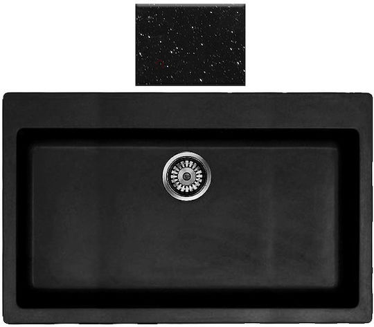 Sanitec Classic 333 Ένθετος από Συνθετικό Γρανίτη Μ79xΠ50cm Metallic Space