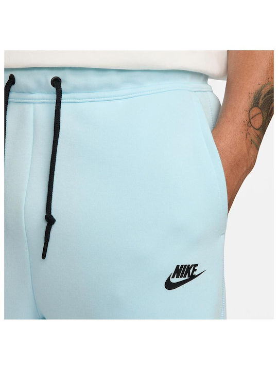 Sportswear Tech Fleece Παντελόνι Φόρμας με Λάστιχο Γαλάζιο