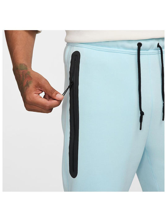 Sportswear Tech Fleece Παντελόνι Φόρμας με Λάστιχο Γαλάζιο