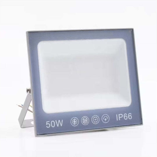 Proiector LED 50W 5000lm pentru Utilizare în Exterior sau Interior IP66 Sticlă Mată Anti-Orbire