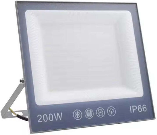 Proiector LED 200W 20000lm pentru Utilizare în Exterior sau Interior IP66 Sticlă Mată Anti-Orbire