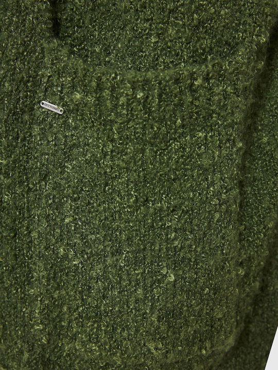 Long Women's Cardigan Green