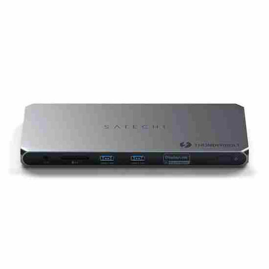 Satechi Thunderbolt 4 Stație de andocare cu PD Ethernet și conexiune 2 monitoare Gri