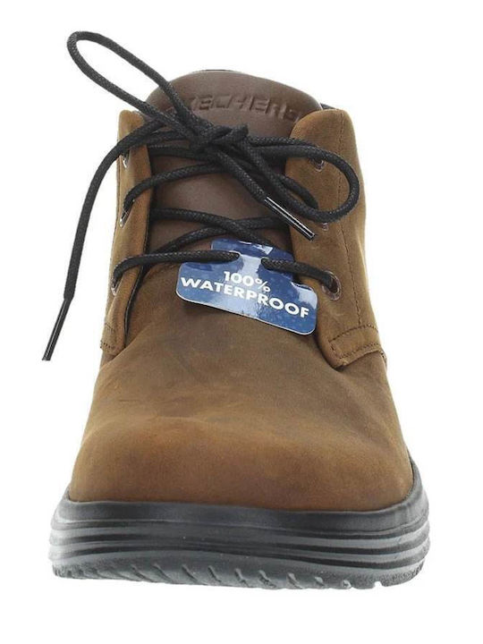 Leather Brown Men's Boots Waterproof Anatomical