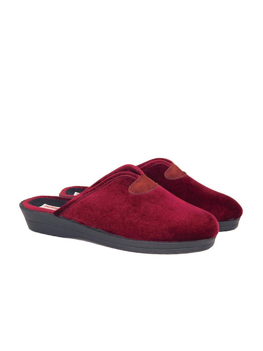 Adam's Shoes Winter Women's Slippers in Burgundy color