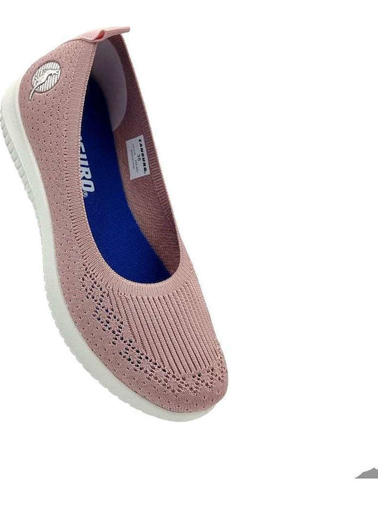 Γυναικεία Slip-On Πάνινα Ροζ