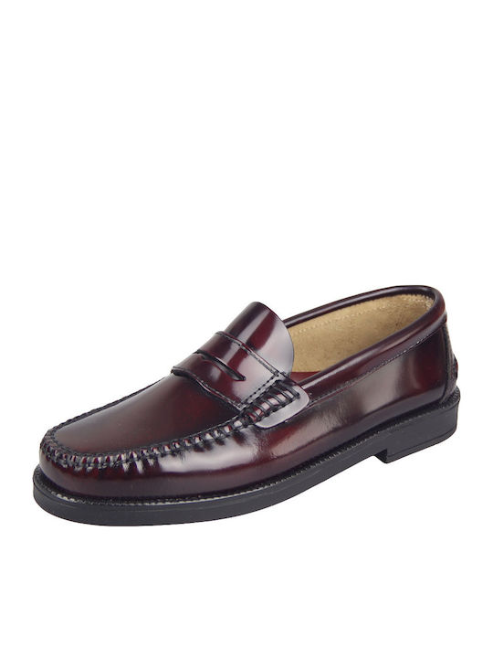 Men's Leather Loafers Burgundy
