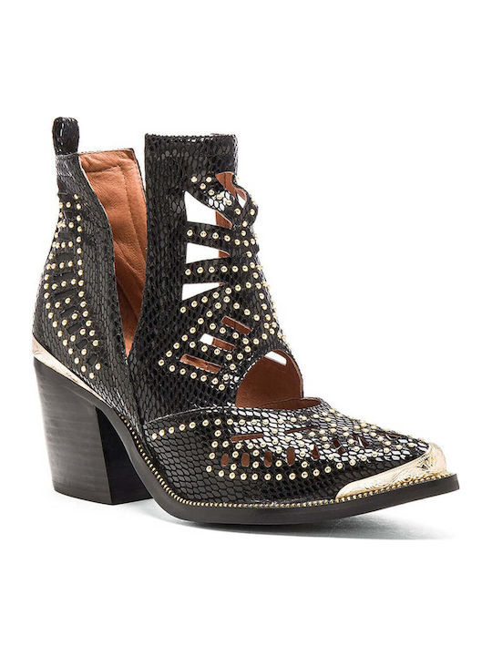 Jeffrey Campbell Maceo Black 010100290700138 Μποτάκια Μαύρα