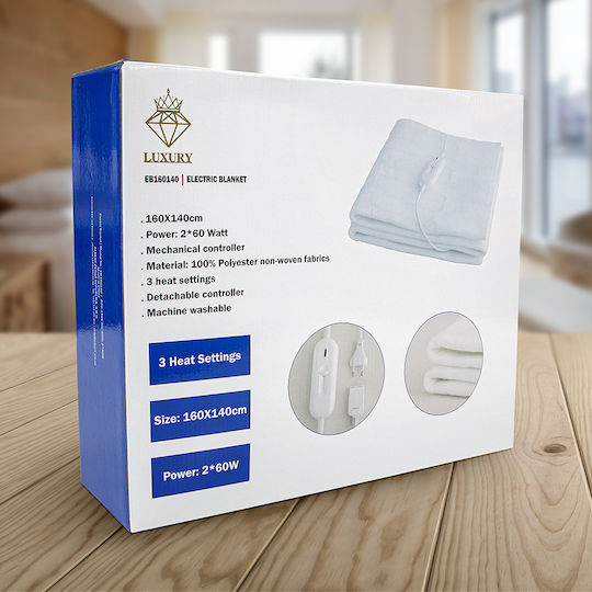 Lino Home Single Electric Blanket White 80x150cm