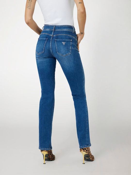 Guess High Waist Women's Jean Trousers in Straight Line