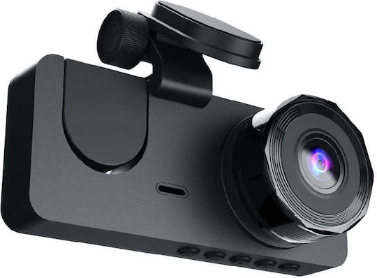 Cameră auto triplă DVR Full-HD ecran IPS 2.35" 170° WDR senzor de mișcare G-Sensor negru