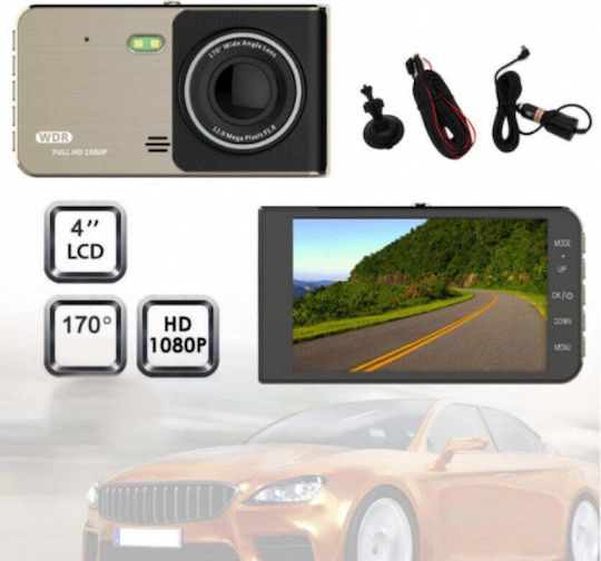 Cameră DVR Auto Ecran 4" Full HD Senzor de Mișcare G-Senzor 15 x 10 x 5cm Negru