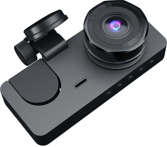 Cameră auto triplă DVR Full-HD ecran IPS 2.35" 170° WDR senzor de mișcare G-Sensor negru