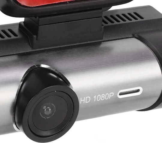 Cameră auto dublă DVR 3.16" Full HD 1080p G-Sensor IR 170° Argintiu