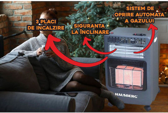 Hausberg Ceramic Gas Heater 4200W Gray