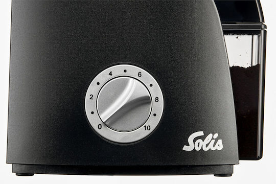 Solis Scala Zero Static Electric Coffee Grinder 130W for 300gr Beans and 24 Grind Levels Black