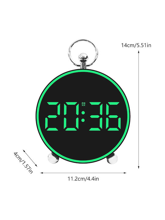 Ceas de Masă și Perete Digital cu Alarmă, Funcție Snooze, Lumină LED, Mod Noapte, Control Vocal, USB