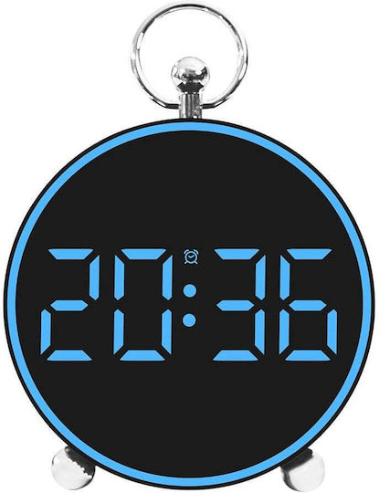 Ceas de Masă și Perete Digital cu Alarmă, Funcție Snooze, Lumină LED, Mod Noapte, Control Vocal, USB