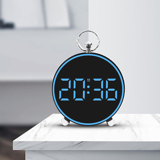 Ceas de Masă și Perete Digital cu Alarmă, Funcție Snooze, Lumină LED, Mod Noapte, Control Vocal, USB