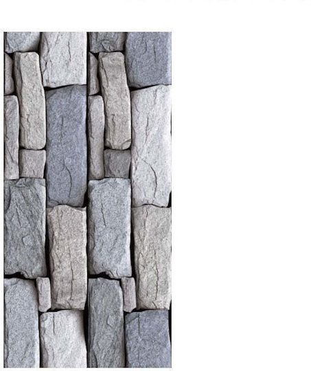Set de 5 X Tapet Decorativ Autocolant Spumă Moale Lavabil Adeziv Puternic Instalare Ușoară 30x60cm Design Piatră Gri