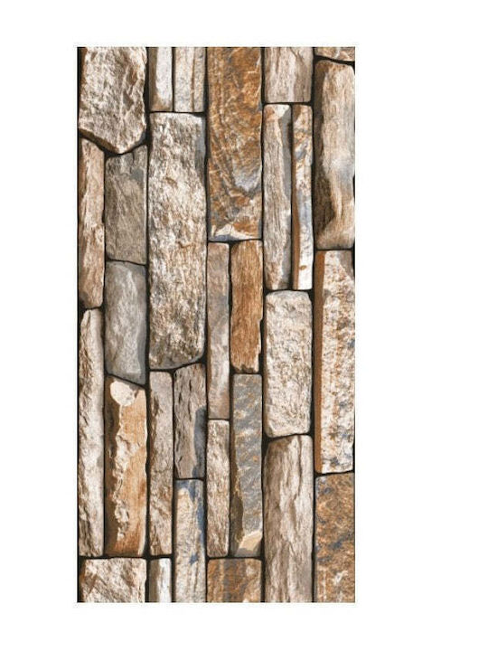 Set de 5 X Tapet Decorativ Autocolant Spumă Moale Lavabil Adeziv Puternic Ușor de Instalare 30x60cm Design Piatră Maro 007