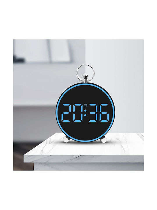 Ceas de Masă și Perete Digital cu Alarmă, Funcție Snooze, Lumină LED, Mod Noapte, Control Vocal, USB