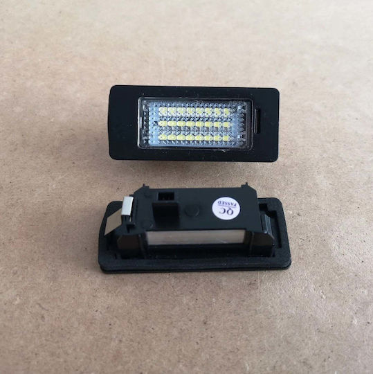 Set de 2 becuri LED pentru plăcuța de înmatriculare compatibile cu VW, fără erori, lumină albă rece