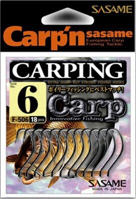 Sasame Meijyn Carp Fishing Hooks Black Nickel