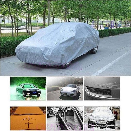 Ultra-light Peva Car Cover Resistant To Sun Rain Wind Elastic Fastening Gray