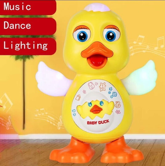 Rață Dansatoare 12 Melodii Luminile Aripilor Mișcătoare 14 X 20 Cm Pentru Copii Peste 1 An Galben-portocaliu