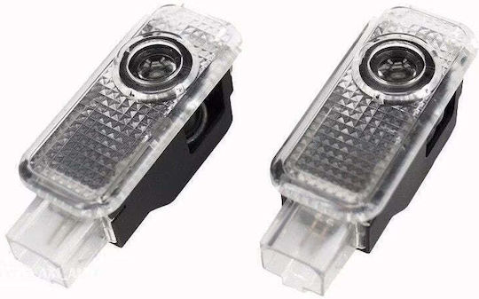 Set de 2 lumini LED pentru uși auto compatibile cu logo-ul Audi