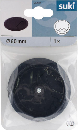 ArteLibre Τάπα Καλωδίων Φ60mm Μαύρο 1τμχ