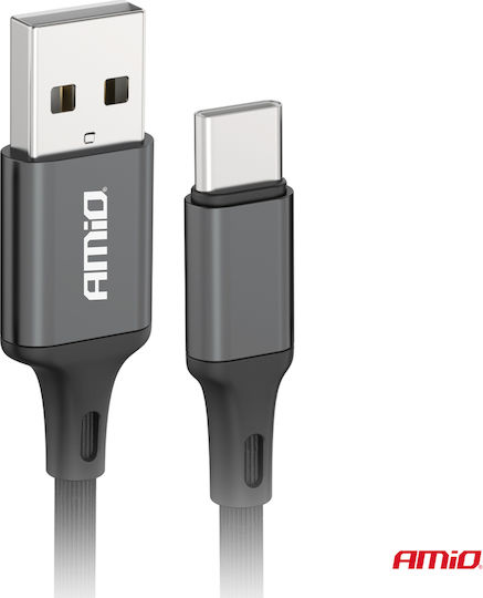 AMiO USB 2.0 Кабел USB-C Мъжки - USB-A Черен 1м 03899