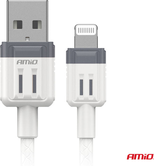 AMiO USB-A to Lightning Cable Λευκό 1m 03907