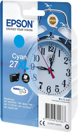 Epson 27XL Γνήσιο Μελάνι Εκτυπωτή InkJet Κυανό (C13T27124012)