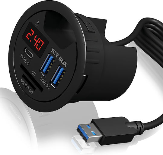 Icy Box USB Хъб с 3 Порта USB 3.0 и USB-A Връзка