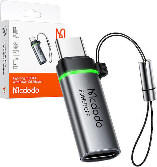 Mcdodo Конвертор USB-C мъжки към Lightning женски Черен 1бр OT-6010