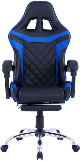 HomeMarkt HM1157.08 Gaming Chair with Footrest Blue