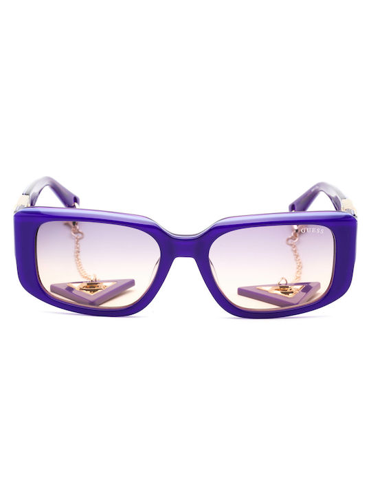 Guess Women's Sunglasses with Purple Plastic Frame and Purple Gradient Mirror Lens GU7891 81Z