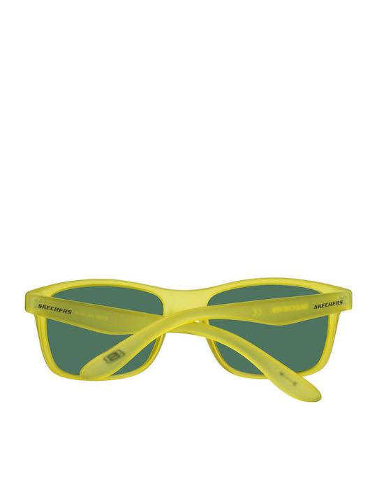 Skechers Men's Sunglasses with Yellow Plastic Frame and Green Lens SE6049 94N