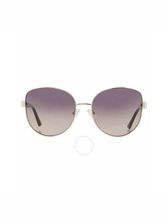 Guess Women's Sunglasses with Gold Metal Frame and Purple Gradient Lens GF6172 32B