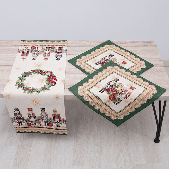 Dimeco Christmas Tablecloth Runner Fabric L100xW35cm.