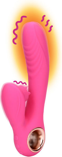 Tongue Flickering Heating Vibrator Kaninchen Rosa