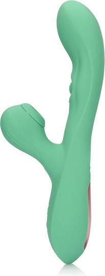 Pulse Wave Tongue Flickering Vibrator Kaninchen Grün