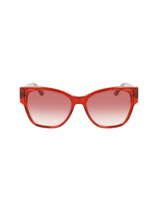 Karl Lagerfeld Women's Sunglasses with Red Plastic Frame and Red Gradient Lens KL6069S-805